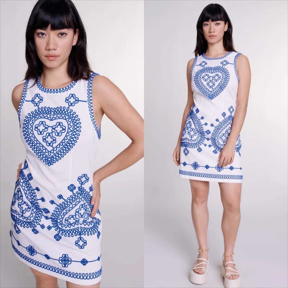 Maje Rhodes embroidered dress